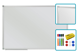 Magnetic whiteboard 100x80 / 80x100 cm in aluminum frame WA1