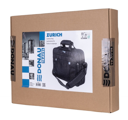 Torba na laptopa DONAU TRAVEL Zurich, 15,6", 12l, czarna