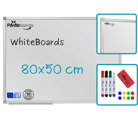 Tablica Magnetyczna Biała Suchościeralna 80x50 / 50x80 cm  w Ramie Aluminiowej WA1