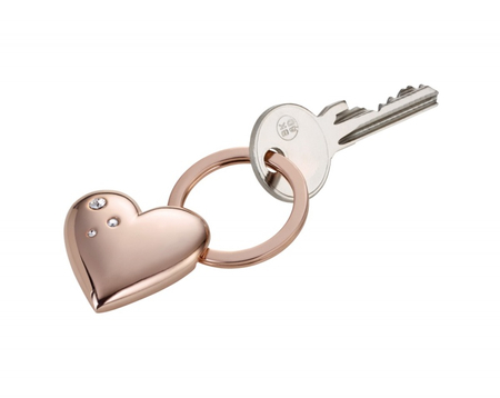 Brelok TROIKA Girls Best Friends Rosy, kryształki Swarovskiego, metal różowe złoto