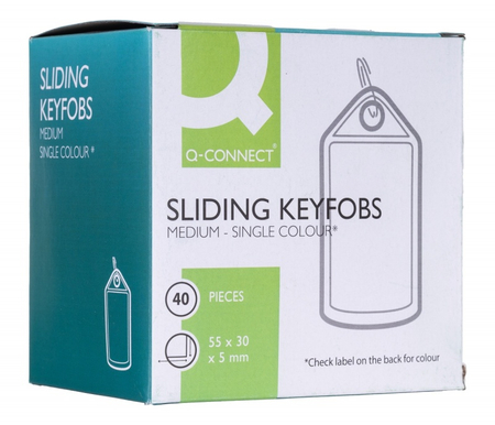 Zawieszki na klucze Q-CONNECT, 55x30mm, 40 szt., zielone
