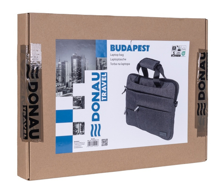 Torba na laptopa DONAU TRAVEL Budapest, 14", 3l, szara