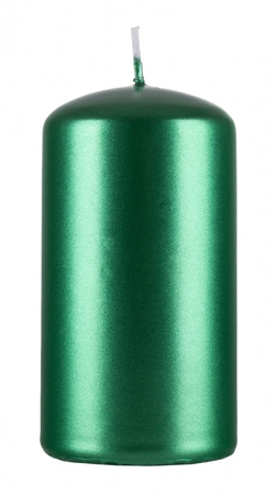 Świeca słupek DONAU HOME Standard Lakier, 60x115mm, zielony metaliczny połysk