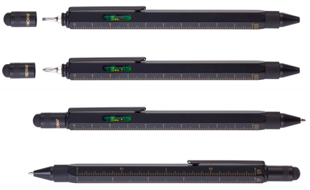 Długopis wielozadaniowy TROIKA Construction, czarny mat