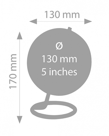 Globus TROIKA Galilei, śr. 13cm, metalowa podstawa, czarno-srebrny