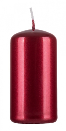 Świeca słupek DONAU HOME Standard Lakier, 50x100mm, 4 szt., czerwony metaliczny połysk
