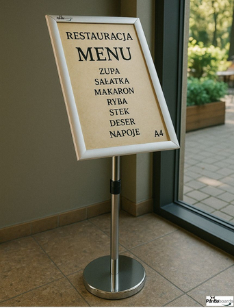 Stojak informacyjny  Menu Board OWZ A4 z ramą aluminiową
