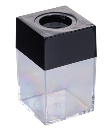 Pojemnik magnetyczny na spinacze OFFICE PRODUCTS, prostokątny, pusty, transparentny