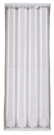 Świeca stołowa DONAU HOME Onyx, 22x250mm, 4 szt., biały