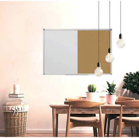 Tablica Combi: magnetyczna - tekstylna 60x40 cm w ramie aluminiowej "1"