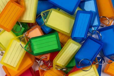 Zawieszki na klucze Q-CONNECT, 55x30mm, 40 szt., mix kolorów