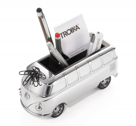 Przybornik na biurko TROIKA Forever T1, VW Camper, chromowany, szary