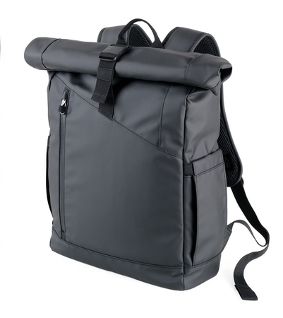 Plecak rolowany TROIKA Black Roll Top, czarny