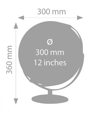Globus TROIKA Juri, śr. 30cm, metalowa podstawa, srebrno-czarny