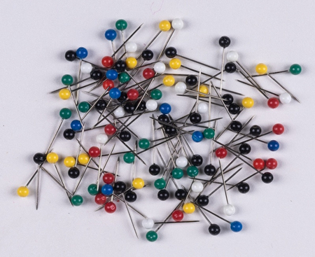 Szpilki Q-CONNECT, 4x20mm, w plastikowym pudełku, mix kolorów